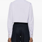 Camicia crop con cut-out a cuore in celeste Vivienne westwood - donna 