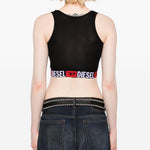 Top crop Sandra-D-Core in nero Diesel - donna 