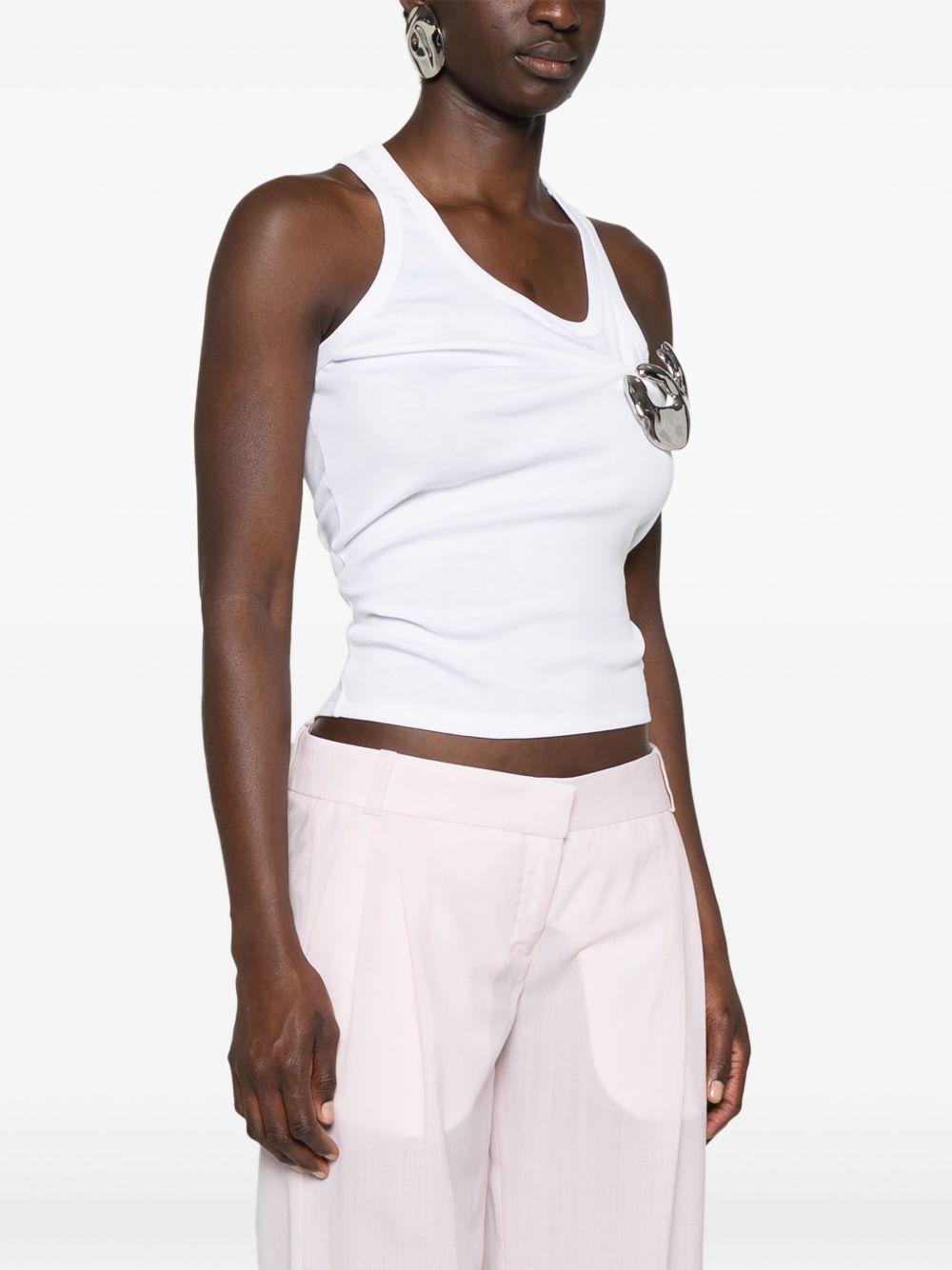 Top emoji con spilla in bianco Coperni - donna 