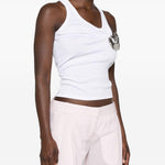 Top emoji con spilla in bianco Coperni - donna 