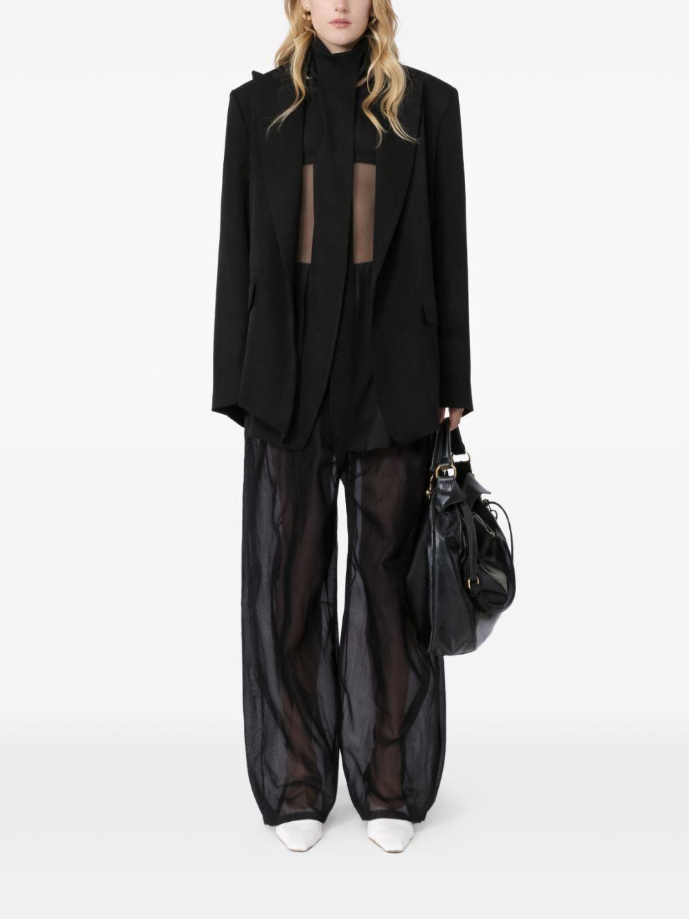 Pantaloni ferito in nero Max Mara Sportmax- donna 