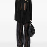 Pantaloni ferito in nero Max Mara Sportmax- donna 