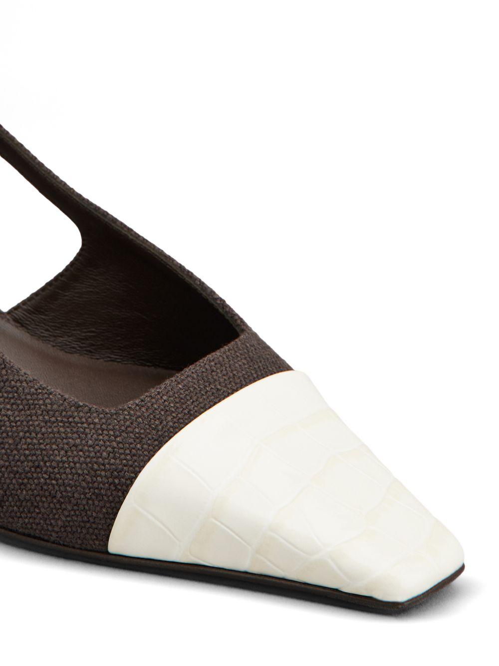 Decollete con punta a contrasto in marrone e beige Tod's - donna 