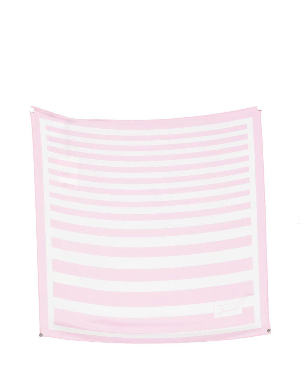 Foulard a righe rayures in bianco e rosa Jacquemus - unisex 