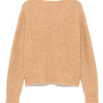 Maglione con paillettes in marrone Laneus - donna 