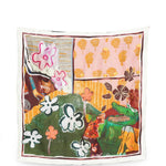 Foulard in seta con stampamulticolore 