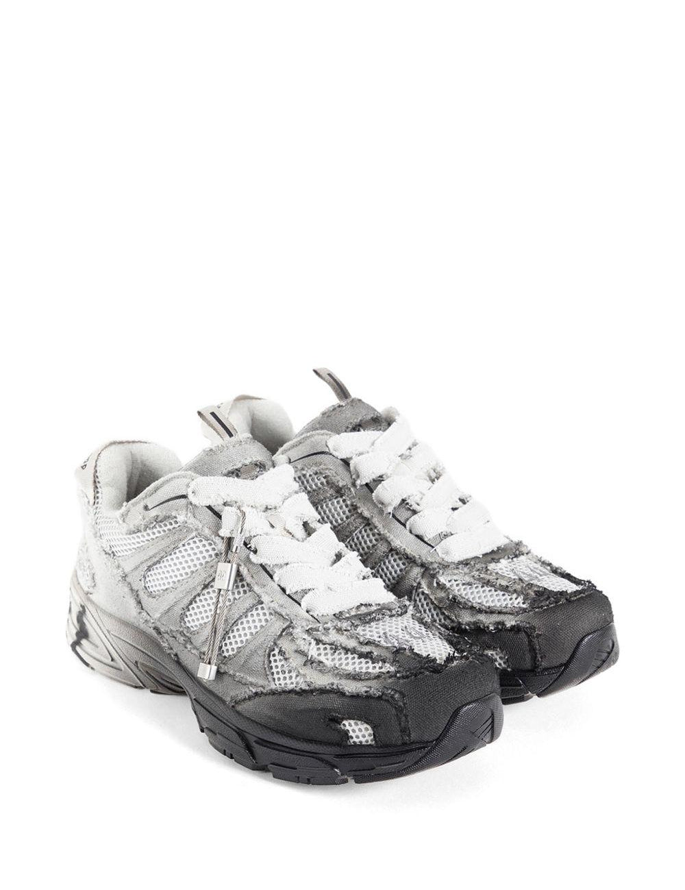 Sneakers Dragger con effetto vissuto in grigio e bianco 44 label group - uomo 