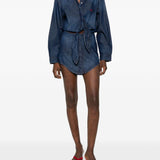 Abito camicia in blu denim Diesel - donna 