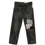 Jeans con patch savage in nero Yohji yamamoto - uomo<BR/> 