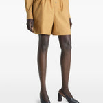 Shorts elasticizzati in giallo ocra Lemaire - donna 