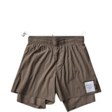 Shorts tecnici da running in beige 