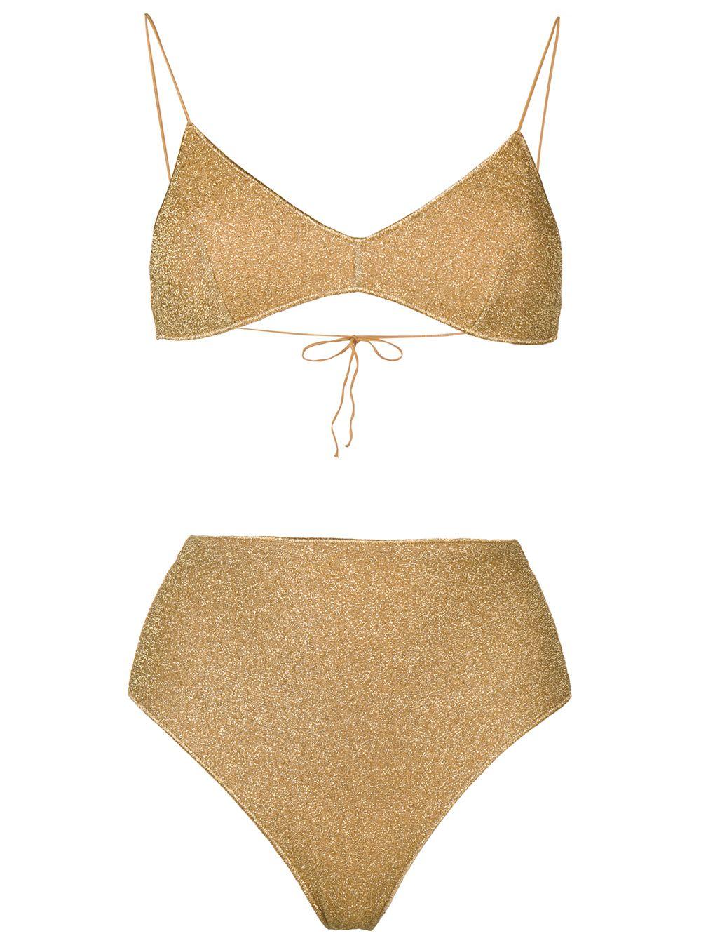 Bikini due pezzi Lumière in oro Oséree - donna 