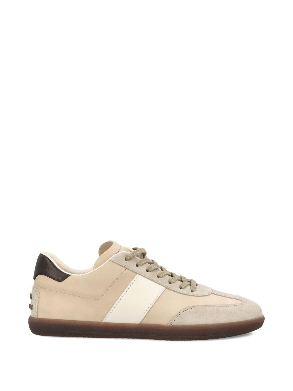 Sneakers basse in pelle in beige Tod's - uomo 