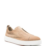 Sneakers senza lacci in suede in beige Santoni - uomo 