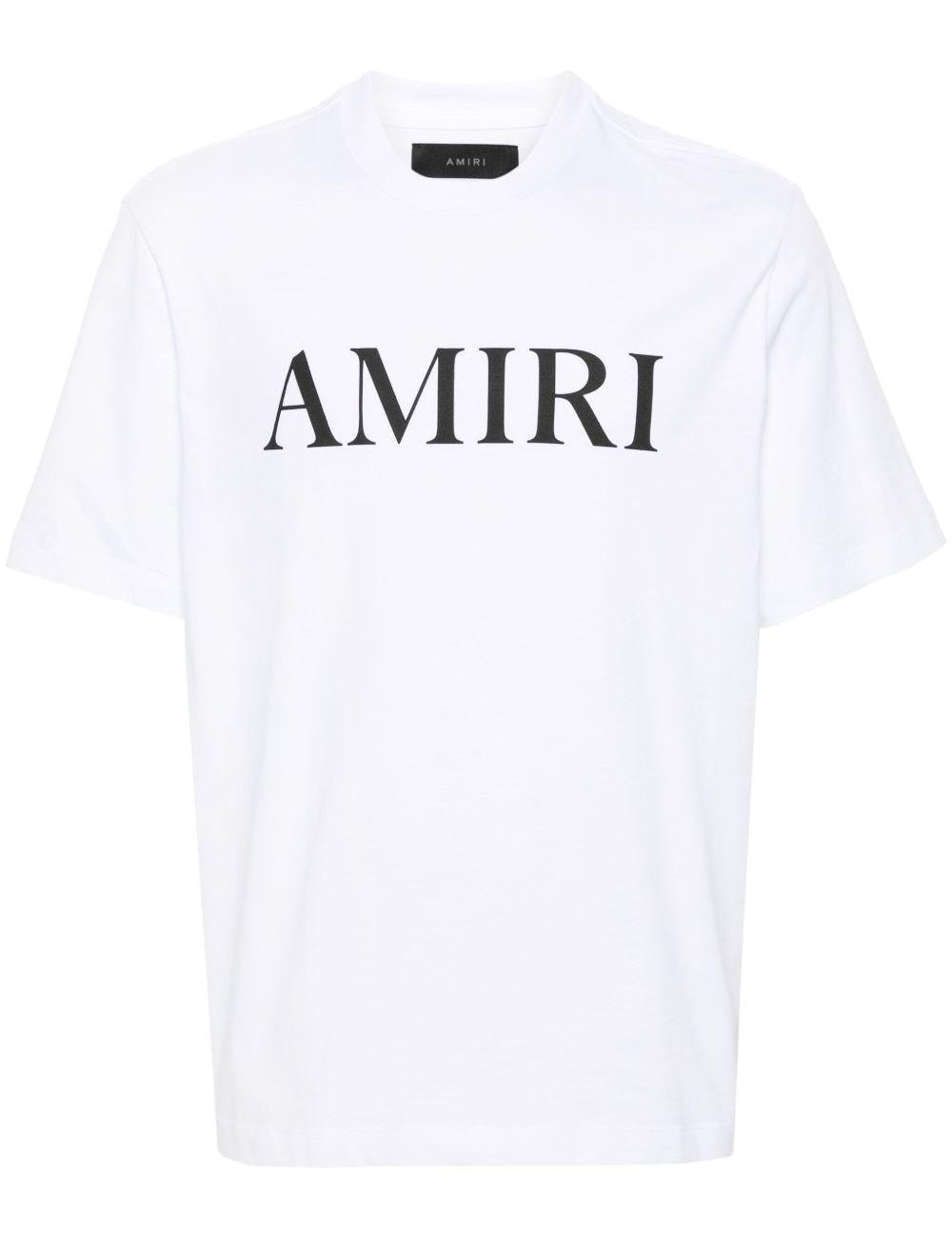 T-shirt a maniche corte con logo  in bianco 