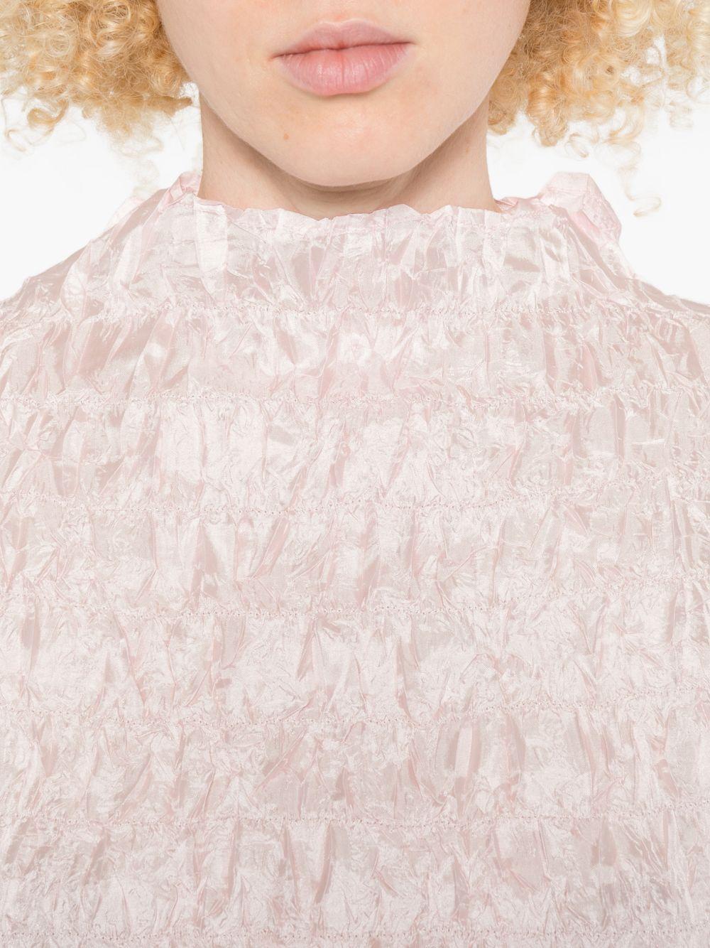 Abito mini con ruches in rosa chiaro GONGDID DESIGN - donna 
