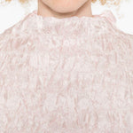 Abito mini con ruches in rosa chiaro GONGDID DESIGN - donna 