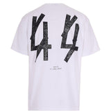 T-shirt con stampa grafica in bianco 44 label group - uomo 