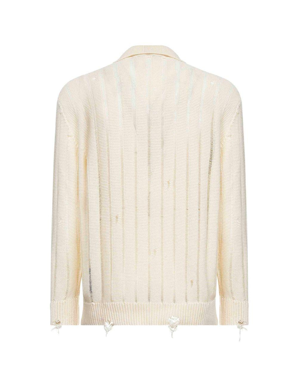 Polo in maglia con bottoni in beige Laneus - uomo 