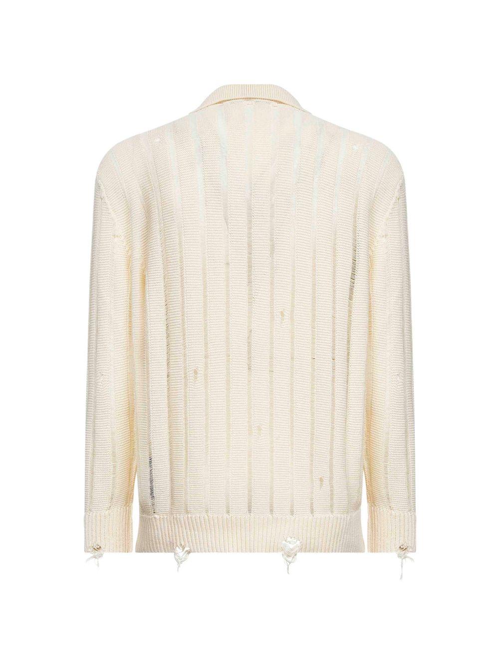 Polo in maglia con bottoni in beige Laneus - uomo 