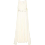 Abito lungo con scollo a V in giallo chiaro Roland Mouret - donna 