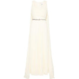 Abito lungo con scollo a V in giallo chiaro Roland Mouret - donna 