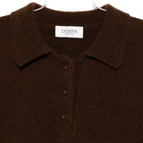 Polo con bottoni in marrone Laneus - donna 
