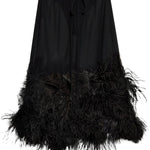 Gonna midi con piume in nero The attico - donna 