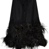 Gonna midi con piume in nero The attico - donna 