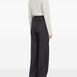 Pantaloni palazzo gessati in grigio scuro MM6 Maison Margiela - uomo 