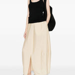 Gonna midi con spacco parachute in beige Toteme - donna 
