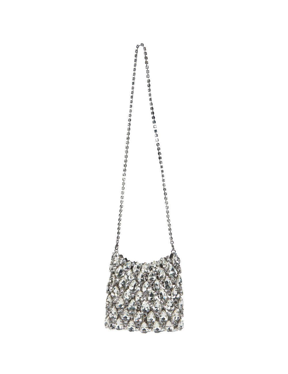 Borsa a tracolla chainmail in argento Self-Portrait - donna 