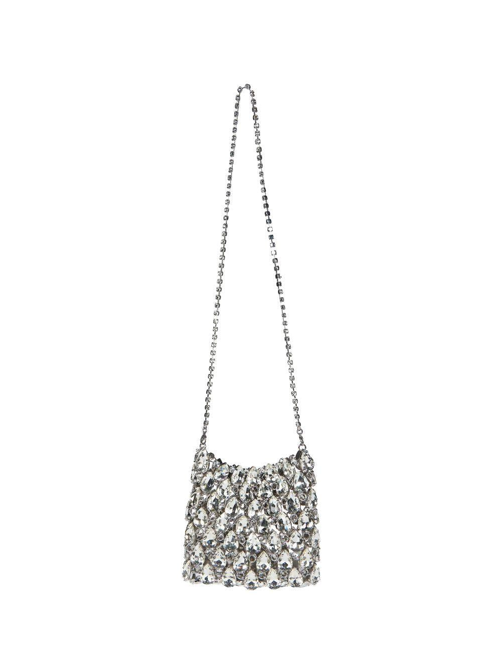 Borsa a tracolla chainmail in argento Self-Portrait - donna 