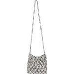 Borsa a tracolla chainmail in argento Self-Portrait - donna 