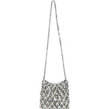 Borsa a tracolla chainmail in argento Self-Portrait - donna 
