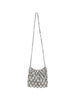 Borsa a tracolla chainmail in argento Self-Portrait - donna