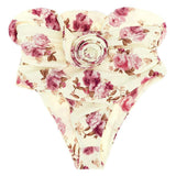 Slip bikini con stampa a fiori in beige e rosa Magda butrym - donna 