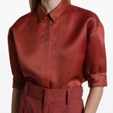 Camicia con bottoni in rosso Alberta Ferretti - donna 