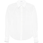 Camicia semi trasparente in bianco Brunello Cucinelli - donna 