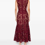 Abito midi smanicato in bordeaux Self-Portrait - donna 
