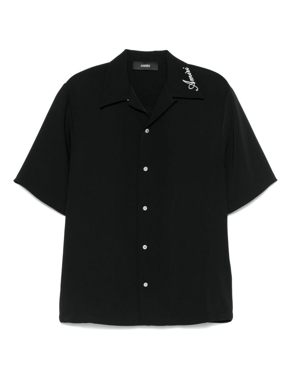 Camicia a maniche corte in nero 