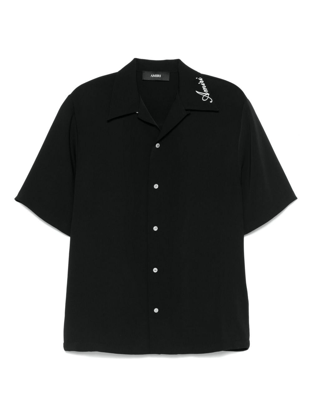 Camicia a maniche corte in nero 