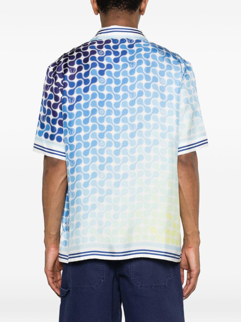 Camicia in seta con stampa grafica multicolore Casablanca - uomo 