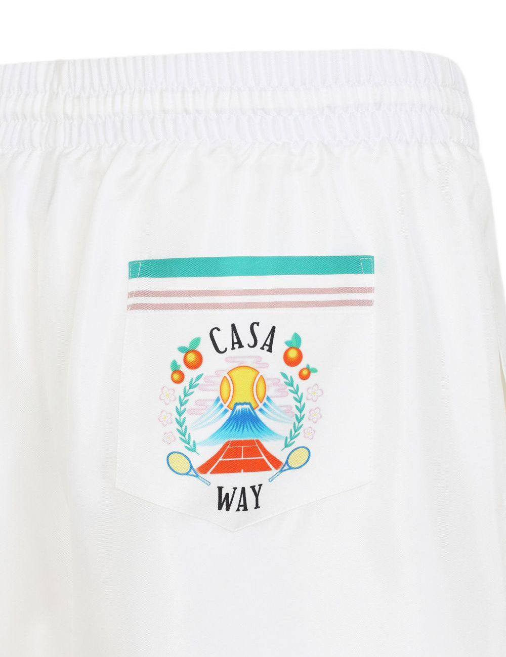 Shorts sportivi Casa Way con coulisse in bianco Casablanca - uomo 