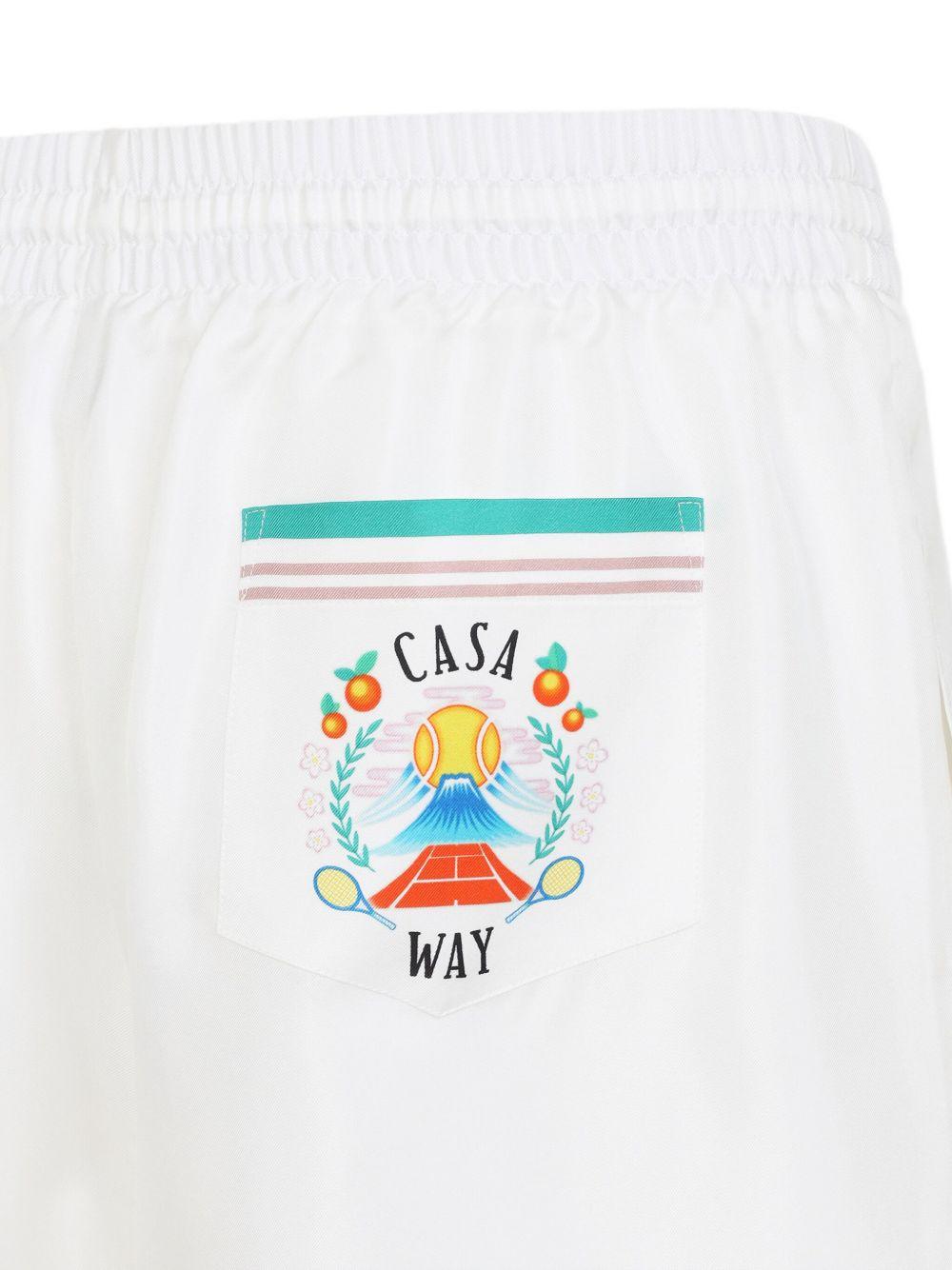 Shorts sportivi Casa Way con coulisse in bianco Casablanca - uomo 
