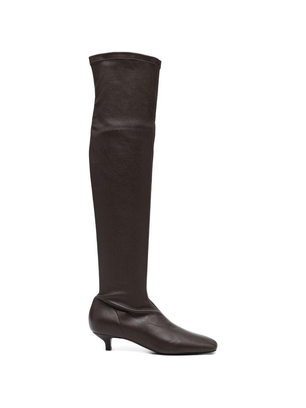 Stivali alti al ginocchio in nappa in nero Toteme - donna 