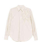 Camicia con ricamo paillettes in rosa brunello cucinelli - donna 