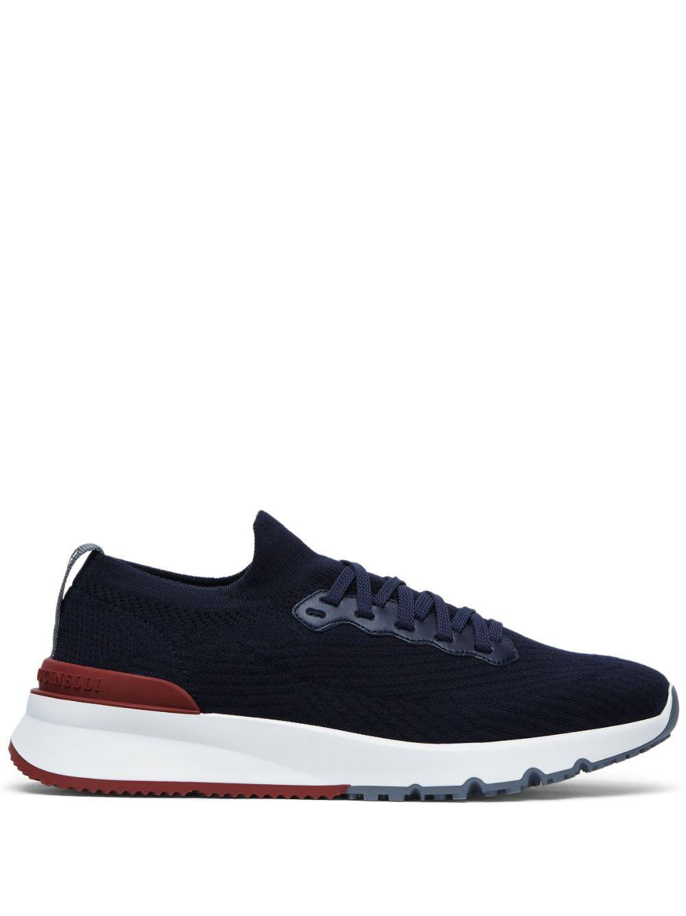Sneakers basse in blu Brunello cucinelli - uomo 