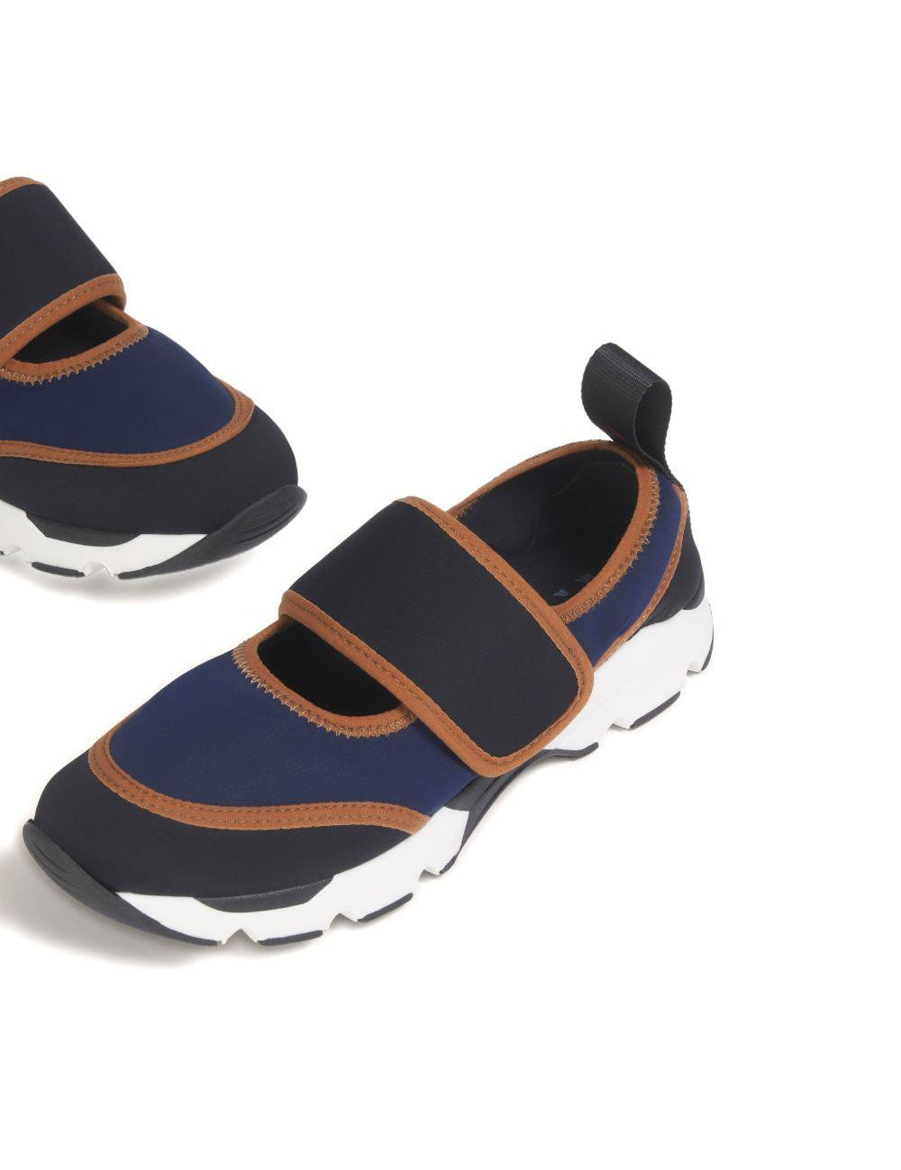 Sneakers con design a pannelli in blu Marni - donna 