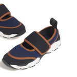 Sneakers con design a pannelli in blu Marni - donna 